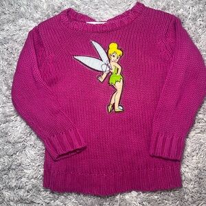 SOLD- Y2K Disney Sweater with Tinkerbell Embroidery